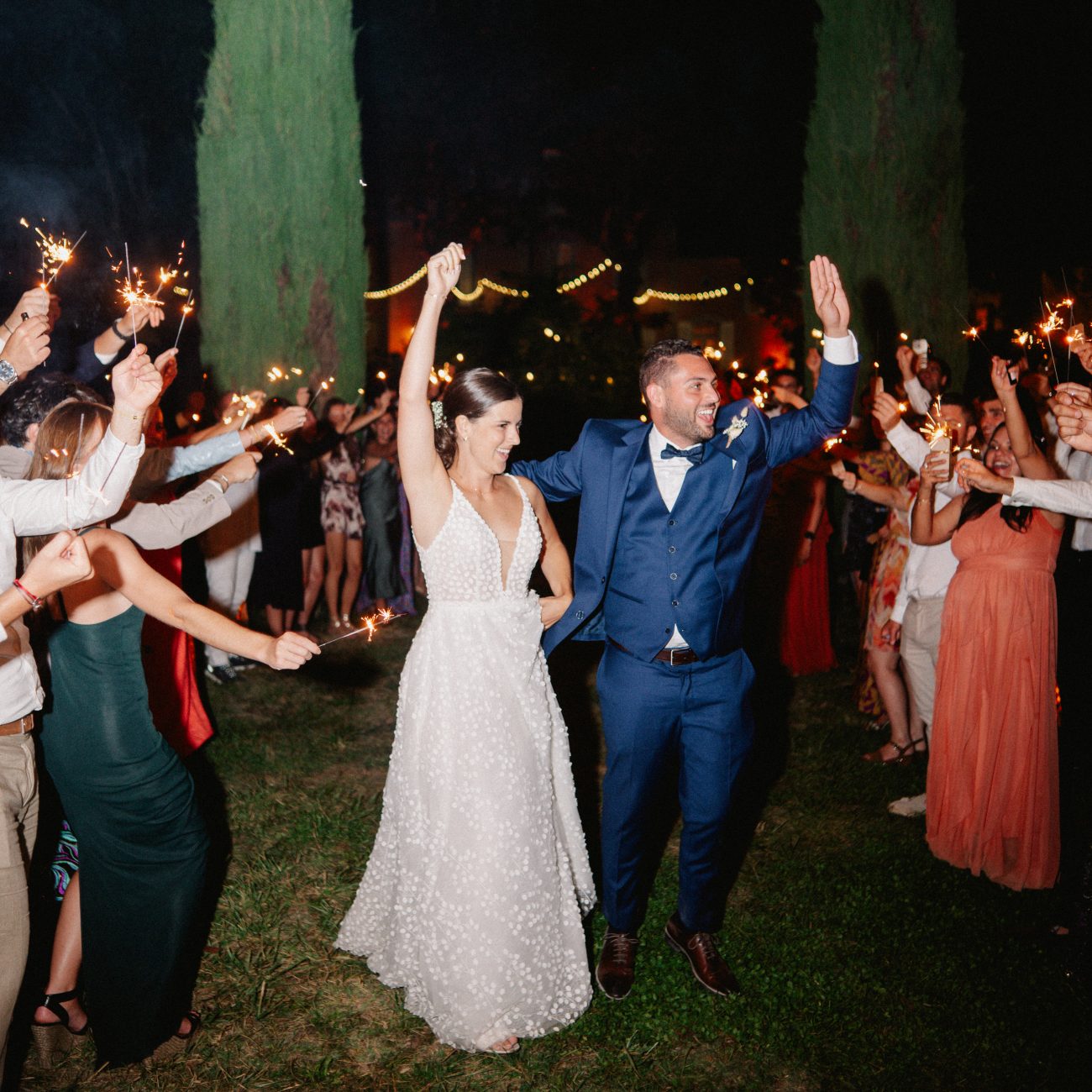 Entrée des mariés lors d'un mariage dans le Var