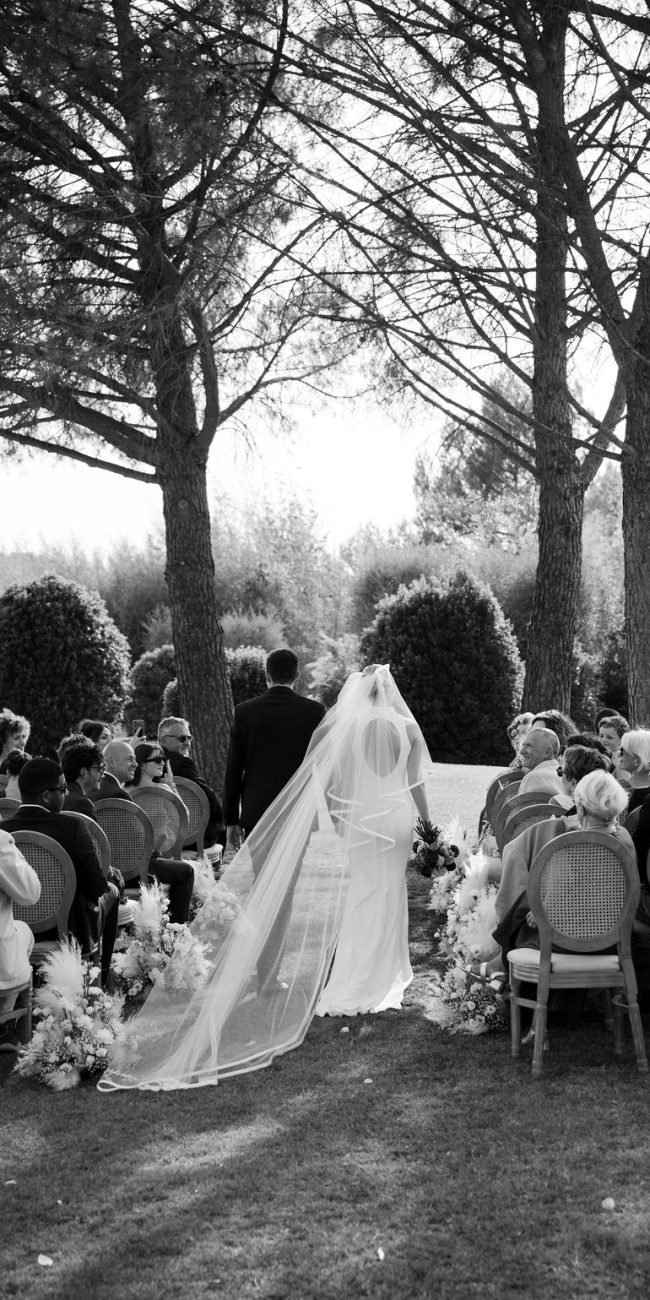 Arrivée des mariés lors d'une cérémonie laïque avec musique personnalisée